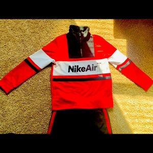 New Nike Air Medium 2 piece Black, Red, and white